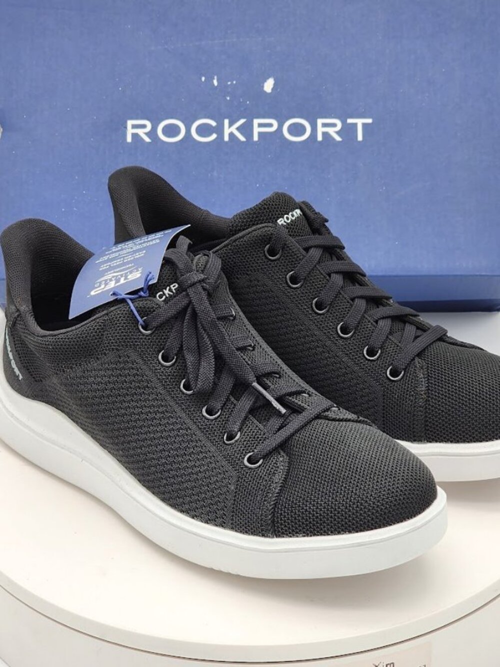 Rockport Taggart Black Knit Sneakers Men’s Size 6.5